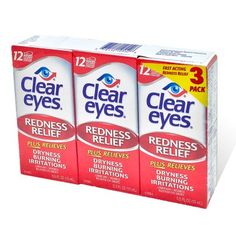 Relieves red eyes, plus relieves dryness, burning and other irritations Provides up to 12 hours of soothing comfort From the #1 brand of redness relief eye drops Burning Eyes, Contact Solution, Eye Drop, Clear Eyes, Eye Drops, 3rd Eye, Sam's Club, Vision Care, Saint Pierre And Miquelon