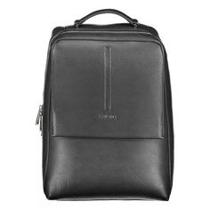 Black Polyester Backpack. One Handle Adjustable Shoulder Straps. One External Pocket. One Internal Laptop Compartment. Internal Pen Holder. Contrasting Details. Zip Snap Closure. Logo For Brand Recognition. Made From 100% Recycled Polyester. Suitable For Men. Material: 51% Polyester 49% Polyethylene. Calvin Klein Leather Bag For On-the-go, Modern Calvin Klein Business Bags, Modern Leather Backpack With Anti-theft Pocket, Modern Rectangular Leather Backpack With Anti-theft Pocket, Calvin Klein Black Business Bags, Modern Calvin Klein Black Bag, Modern Black Calvin Klein Bag, Modern Calvin Klein Travel Bags, Elegant Calvin Klein Business Bags