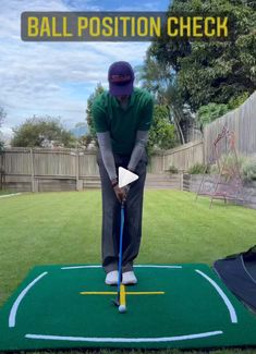 Hitting It Solid shares a simple method for getting the perfect ball position in golf. Golf Backswing, Golf Tips For Beginners