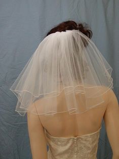 the back of a bride's wedding veil