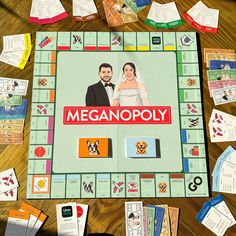 a board game with the words mega monopoly on it