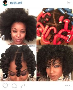 poshsyd Curl Inspiration, Roller Sets, Beautiful Natural Hair, 4c Natural Hair, Pelo Afro, Natural Hair Beauty, 4c Hair, Roller Set, Penteado Cabelo Curto