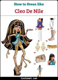 the instructions for how to dress like cleo de nile from monster high school monsters