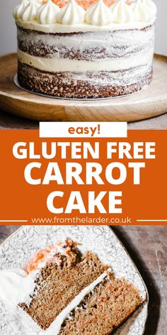 an easy gluten free carrot cake with cream cheese frosting