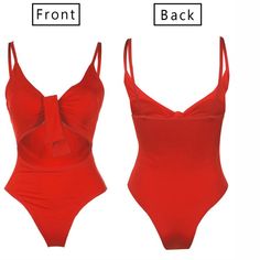 Dive into style. Perfect for beach days and poolside lounging High Rise One-piece Swimsuit Fabric: Stretch-Polyester No Padding Open back, Tie Knot Front Color: Red Size: S to XL Age: Adult Gender: Female Brand Name: NoEnName_Null Product ID: CJYDYYLJ00085 Note: All sizes are smaller than regular European and American sizes. Choose the larger size if your size is between two sizes. Please allow 2-3cm differences due to manual measurement. CM to Inches converter Disclaimer:*Actual colors may vary Single Color Backless One Piece For Beachwear, Solid Color Backless One-piece Beachwear, Solid Color Backless Beachwear One-piece, Red Casual Tankini For Swimming, Casual Red Tankini For Swimming, Casual Red Tankini For Pool, Casual Beach One-piece With Lined Body, Summer Backless Solid One Piece, Red Lined Tankini For The Beach