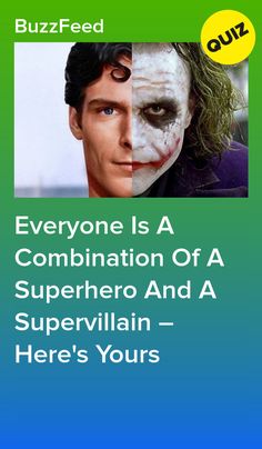 the joker movie poster with text that reads everyone is a combination of a superhero and a supervillian here's yours