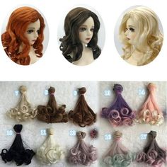 Specifications: Long & curly design, makes you very fashion and look like the anime figure. Suitable for attending anime parties, dance activities or daily use. Made of high temperature fiber, comfortable to wear. Type: Wig Material: High Temperature Fiber Gender: Women Style: Long Curly Hair Features: Heat-resistant, Long & Curly, Natural Length: 15cm/5.91", Unfolding Width: 100cm/39.37" (Approx.) Notes: Due to the light and screen setting difference, the item's color may be slightly different from the pictures. Please allow slight dimension difference due to different manual measurement. Package Includes: 1 x Wig Color: #5. Diy Doll Wig, Curly Doll Hair, Fix Doll Hair, Yarn Wig, American Girl Doll Hairstyles, Straight Hair Wig, Natural Straight Hair, Anime Party, Toy Making