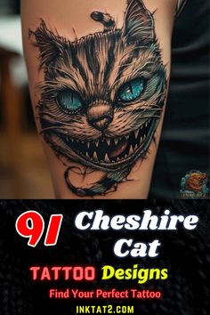 a cat with blue eyes and fangs on it's thigh is featured in the front cover