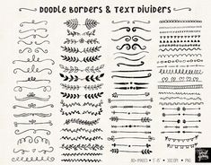 doodle borders and text dividers