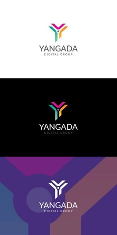 the logo for y digital group is designed with colorful colors and letters that are overlapping