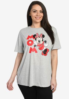 Make Mom smile with this Minnie Mouse t-shirt that features her in her signature red dress and bow. Relaxed FitCrewneckFront graphicStraight Mom Disney Outfit, Preppy Kids, Disney Mom, Minnie Mouse Dress, Mouse Print, Swimsuits For All, Disney Ladies, Plus Size T Shirts, Plus Size Tops