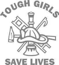 the logo for female firefighter