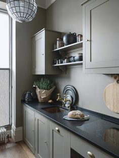 the kitchen is clean and ready to be used for cooking, baking or other things