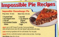 an advertisement for impossible pies on a white plate