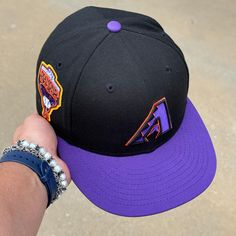 Listing information Item is Used, shows signs of wear, curved brim Silhouette style [59fifty: Fitted fit, make sure its the right size] Top Brim color Purple Undervisor Color Gray Country origin China Material composition 100% Poly dome 100% Poly brim Contains metallic stitching No Videos are available showcasing the metallic stitching on my website, limited to certain products Notes about the cap   General listing information Used caps: If you are viewing a used cap, please check the item carefully. Sweatbands all vary in use. Most, if not all, used caps are bent brims. That may not be visible in the pictures but keep that in mind. There is a strict no-return policy on used caps. For example: does not fit, changed your mind, damaged during transit, etc... If you are sent wrong size you wi Fitted Flat Crown Hat For Baseball Season, Flat Crown Fitted Hat For Baseball Season, Throwback Snapback Fitted Hat For Baseball Season, Baseball Season Fan Merchandise Fitted Hat, Baseball Season Fan Merchandise Fitted Cap, Throwback Fitted Hat With Flat Brim For Fan Gear, Throwback Flat Brim Fitted Hat For Fan Gear, Throwback Flat Brim Fitted Hat For Fans, Throwback Flat Brim Fitted Hat For Streetwear