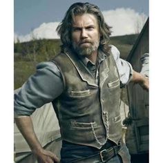 Cullen Bohannon, Vest Outfits Men, Hell On Wheels, Leather Store, Our Values, Leather Cuts, Real Leather Jacket, Vests Mens, Vest Outfits