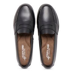 Women's Classic Penny Loafer – Eastland Classic Slip-on Closed Toe Dress Shoes, Classic Slip-on Boat Shoes With Stitched Sole, Classic Wingtip Slip-ons With Brogue Detailing, Classic Round Toe Slip-ons For Office, Classic Slip-on Dress Shoes With Almond Toe, Classic Wingtip Slip-ons With Rubber Sole, Classic Slip-on Moc Toe Boat Shoes, Classic Slip-ons With Brogue Detailing, Classic Round Toe Loafers For Office