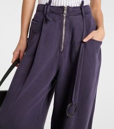 Wide Leg Cotton Pants With Belt Loops, High-waisted Cotton Wide Leg Pants, Cotton High-waisted Wide Leg Pants, Cotton Wide-leg Pants With Belt Loops, Cotton Wide Leg Pants With Belt Loops, Modern Wide Leg Cotton Pants With Loosely Fitted Hips, Relaxed Fit Cotton Wide Leg Pants With Belt Loops, Modern Wide Leg Cotton Pants, Modern Cotton Wide Leg Pants With Loosely Fitted Hips