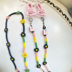 Handmade In Honolulu, Hi For My Bead Conglomerate Daisy Chainz Each Mask Chain Is Made With Black Coated Wire And Secured With Fasteners. ***Chainz Be Converted Into An *Eyeglasses* Lanyard Simply Ask Me To Include The Glasses Fastener Instead Of The Mask Clips. Chainz Measure About 32” Total #Maskchain #Masks #Daisychain #Glasses Eyeglasses Lanyard, Lace Face Mask, Scarf Face Mask, Face Mask Brands, Pink Seersucker, Katie May, Mask Necklace, Mask Chain, Ipsy Bag