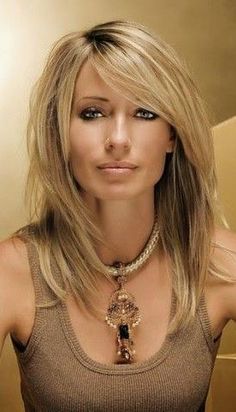 Love this style 16 Inch Hair, Heather Locklear, Shoulder Length Hair Cuts, Long Blonde, Short Hairstyle, Straight Human Hair