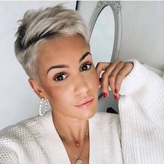 Short Pixie Hairstyles, Short Silver Hair, Edgy Haircuts