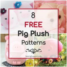 the 8 free pig plush patterns