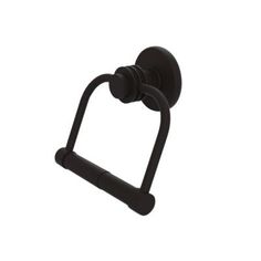 a black towel ring on a white background