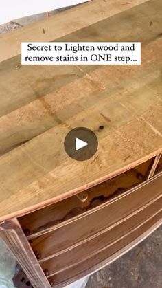 a video demonstrating how to remove stains on wood