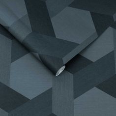 an image of a grey and black wallpaper with geometric design on it's surface