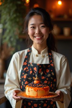 Halloween Dessert Idea with a Woman Chef