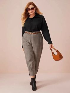 Office Interview Outfit Plus Size, Plus Size Casual Office Wear, Plus Size Fashion For Women Office, Outfit Ideas Xl Size, Fashion For Large Bust Outfits, Plus Size Business Attire Summer, Business Casual Plus Size Women, Plus Size Summer Office Outfits, Business Casual Outfits For Plus Women