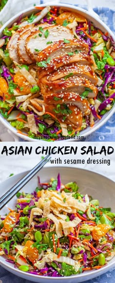 Salad Recipes Videos, Chicken Salad Video, Asian Chicken Salad Recipe, Asian Salad Recipe, Asian Chicken Salad, Salty Recipes, Chicken Salad Recipe Easy, Asian Chicken Salads, Easy Chicken Salad