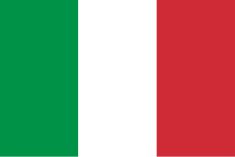 the flag of italy is shown in red, white and green