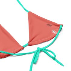 Stay comfortable and beach ready all summer in this FYC String Bikini set. It’s made from soft recycled polyester with double-layering and UPF 50+. Style the straps how you like, and get ready to swim! 🏊‍♀️ 🌟 Features: Soft and stretchy material with UPF 50+ protection. Available in sizes up to 4XL. Bikini top comes with removable padding for comfort. Multiple ways to tie and style the bikini set. 🌊 Disclaimer: To make your All-Over Print Recycled String Bikini last longer, thoroughly rinse i Adjustable Nylon Swimwear For Poolside, Seamless Nylon Swimwear For Water Sports, Uv Protection Triangle Top Swimwear For Sunbathing, Green Swimwear With Uv Protection For Water Sports, Red Swimwear For Water Sports In Summer, Adjustable Straps Beachwear Swimwear, Sporty Swimwear With Uv Protection For Summer, Green Uv Protection Swimwear For Water Sports, Adjustable Nylon Swimwear For Sunbathing