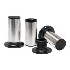 three different types of stainless steel pipe holders