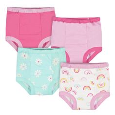 Let us help you take the stress out of potty training. Each pair of our floral and rainbow print training pants are super soft, easy-to-clean and designed for little hands to pull up and down all on their own. We use STANDARD 100 by OEKO-TEX certification on products tested in an independent laboratory against a list of more than 400 harmful substances, including PFAS. Nursing Apron, Toddler Potty Training, Floral Rainbow, Teething Relief, Breastfeeding Cover, Baby Teething Toys, Gerber Baby, Girl Rainbow, Post Baby