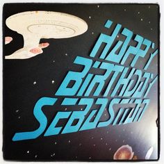 an image of a birthday card with the words happy birthday sebasian on it