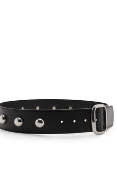 This sleek faux-leather belt with a glossy square buckle and bold silvery studs is an easy way to add attention-grabbing dimension to your look. Polyurethane/metal Imported Stud Belt, Studded Belt Outfit Emo, Gold Studded Belt, Wide Studded Belt, Adjustable Black Belts With Studs, Studded Belt, Faux Leather Belts, Nordstrom Store, Black Belt