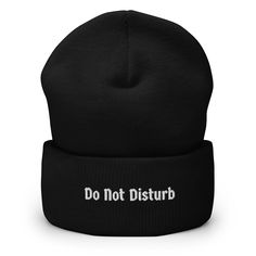 Best way to keep strangers away.*FREE SHIPPING ON ORDERS OVER $75*• 12″ (30 cm) in length• Hypoallergenic • Unisex style Cute Beanies, Cuffed Beanie, Black Beanie, Embroidered Hats, Skull Cap Beanie, Skull Cap, Unisex Style, Embroidered Design, Gifts For Teens