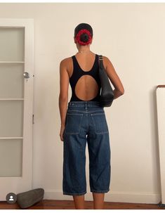 Ootd Denim, Simple Look, Backless Top, Outfit Look, Spring Summer Outfits, Fashion Killa, Casual Fits, Aesthetic Clothes