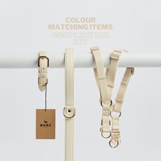 the straps are attached to the rail for use in this project, which includes matching items such as tags and lanyards