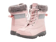 UGG Kids Butte II CWR (Toddler/Little Kid/Big Kid) (Pink Crystal) Girl's Shoes A pint-sized version of an UGG favorite! Crafted from waterproof suede and leather and featuring a versatile cuffable collar these weather-ready UGG Kids Butte II CWR boots are smartly styled with an adjustable lace-up closure and durable seam-sealed construction to keep the chill out and warmth in. Fabricated with 200g Thinsulate insulation and cold-weath #UGGKids #Shoes #ClosedFootwear #GeneralClosedFootwear #Pink Ugg Kids, Kids Uggs, Horse Stables, Girls Shoes Kids, Shoes Pink, Girls Outfits, Big Kid, My Shoes, Free Kids