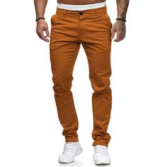 Season:Summer,Spring,Fall; Fabric:65%Cotton 35%Polyester,Cotton; Gender:Men's; Style:Chino,Classic Style,Casual,Stylish; Elasticity:Micro-elastic; Occasion:Home,Daily,Return to Office; Details:Only pants; Fit Type:Slim; Function:Soft,Breathable; Waistline:Mid Waist; Pattern:Plain; Design:Straight Leg,Button Front,with Side Pocket; Special Size:Normal; Pants Type:Jogger Pants,Slacks,Trousers,Chinos; Fly Type:Button,Zipper; Front page:FF; Listing Date:05/27/2021; Production mode:Self-produce; Hips Loose Sweatpants, Shein Men, Mens Trousers Casual, Men Pants, Stylish Pants, Mode Casual, Mens Cargo, Mens Pants Fashion, Mens Chinos