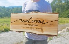 PERSONALIZED : Rustic  Welcome Family Name Sign for Wedding or Realtor Gift  ADK Dream Creations . Last Name Signs Wood Burned, Floral Clothing, Personalized Wedding Guest Book, Established Sign, Last Name Sign, Family Name Sign, Wedding Vision, Last Name Signs, Lodge Decor