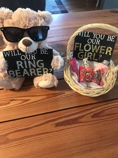 Proposal Boxes Engagement, Diy Ring Bearer Proposal, Ways To Ask Ring Bearer To Be In Wedding, Wedding Proposal Box Ideas, Ask Ring Bearer Ideas, Girl Ring Bearer Ideas, Flower Girl And Ring Bearer Proposal, How To Ask Bridal Party To Be In Wedding, Easy Groomsmen Proposal