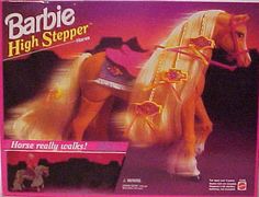 the barbie doll is dressed as a horse