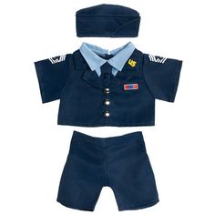 Air Force Uniform 3 pc., , hi-res Air Force Dress Blues, Airforce Uniform, Air Force Dress, Air Force Uniform, Air Force Uniforms, Air Force Gifts, Build A Bear Workshop, 2015 Outfits, Teddy Bear Clothes