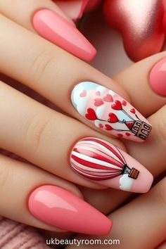 Lists Ideas, Square French, Acrylic Pink, Heart Nail Designs, 2024 Nails, Heart Nail