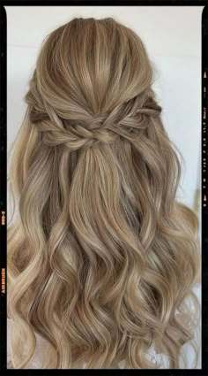 Bridesmaid Hair Braid, Low Ponytails, Loose Braid, Grad Hair, Bridesmaid Hair Inspo, Bridal Hair Half Up, Bridemaids Hairstyles, Braid Twist, Half Up Wedding Hair