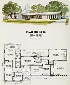 an old house with plans for the first floor and second story is shown in this drawing